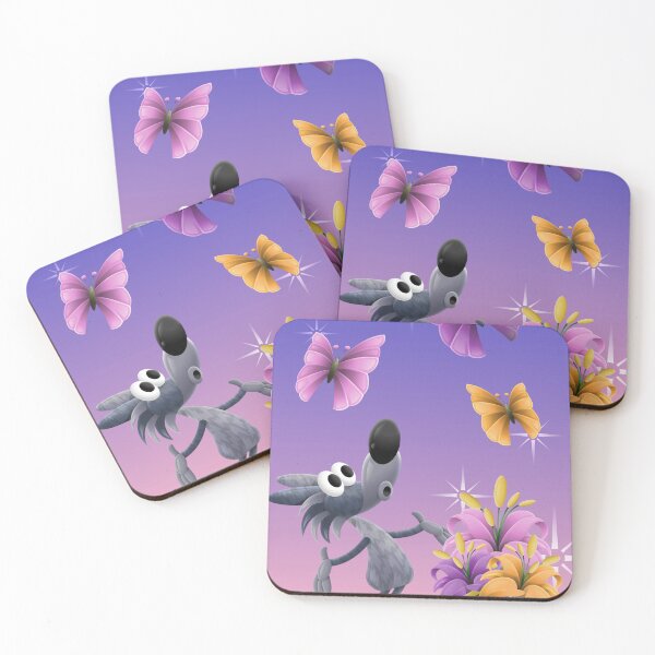 Item preview, Whimsical Cartoon Wolf And Butterflies Illustration designed and sold by Lexkon Liu's art.