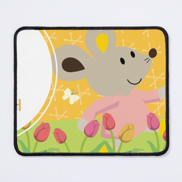 Item preview, Cute Cartoon Mouse Spring Tulip Flower Garden designed and sold by OsakaYumeWorks.