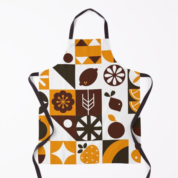 Item preview, Bauhaus-Inspired Mid-Century Modern Orange And Brown Fruit Pattern designed and sold by DEC02.