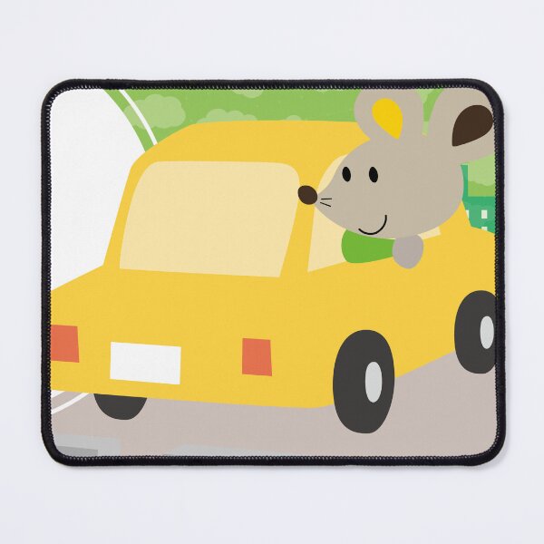 Item preview, Cute Cartoon Mouse Driving Spring Road Trip designed and sold by OsakaYumeWorks.