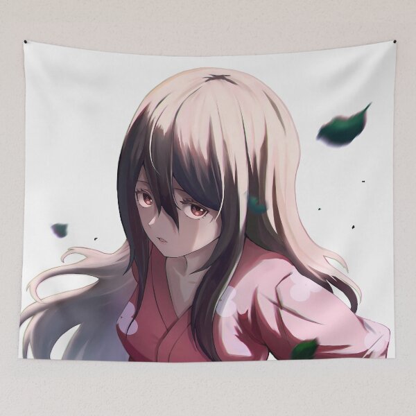 Item preview, Mio Dororo Pink Kimono Windy Anime Girl Gaze designed and sold by justnickthings.