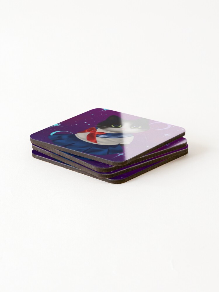 Thumbnail 4 of 5, Coasters (Set of 4), Sailor Cat designed and sold by RorisRealms.