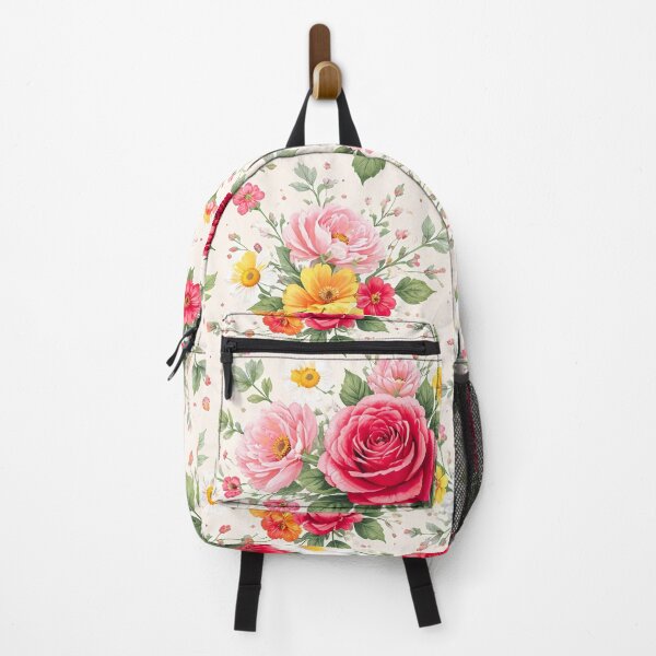 Item preview, Romantic Cottage Garden Floral Pattern | Pink Roses, Peonies & Daisies Seamless Botanical Print designed and sold by Dreamweaver Mandalas.