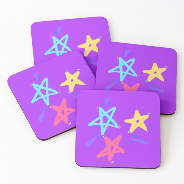 Item preview, Funky playful colorful stars (purple variant) designed and sold by Tiny-Sugar-Dove.