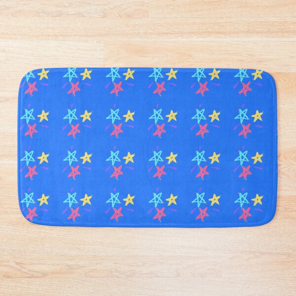 Item preview, Funky playful colorful stars (blue variant) designed and sold by Tiny-Sugar-Dove.