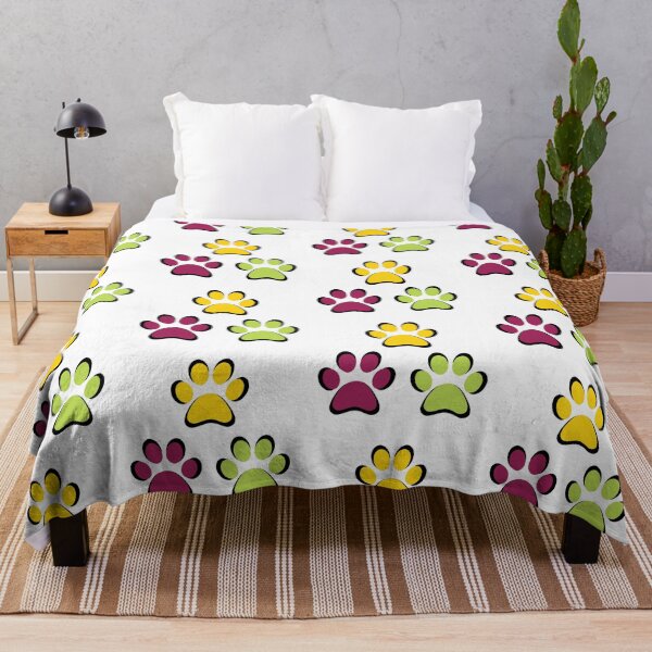 Item preview, abstract pattern geometric design | colorful cat footprint pattern design designed and sold by Swati's Digital Den.
