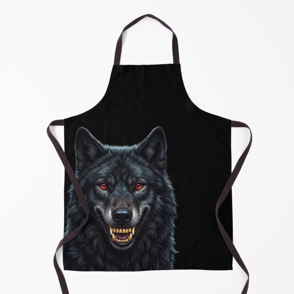 Item preview, Fierce Black Wolf Glowing Red Eyes Dark Fantasy Art designed and sold by rich-moda.