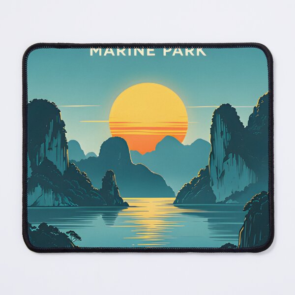 Item preview, Ang Thong Marine Park Thailand Retro Sunset Travel Poster | Vintage Tropical Island Wall Art designed and sold by Spirit of Siam.