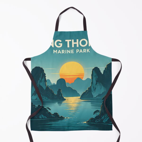 Item preview, Ang Thong Marine Park Thailand Retro Sunset Travel Poster | Vintage Tropical Island Wall Art designed and sold by Spirit of Siam.