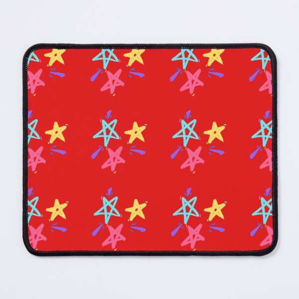 Item preview, Funky playful colorful stars (red variant) designed and sold by Tiny-Sugar-Dove.