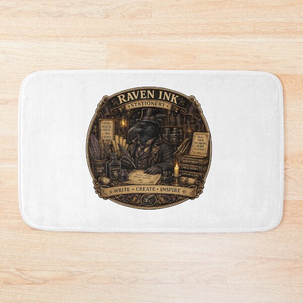 Item preview, Raven Ink Stationery | Gothic Raven Stationer | Fantasy Writing Desk | Dark Academia Stationery | Writer Gift | Book Lover Shirt designed and sold by MrDev.