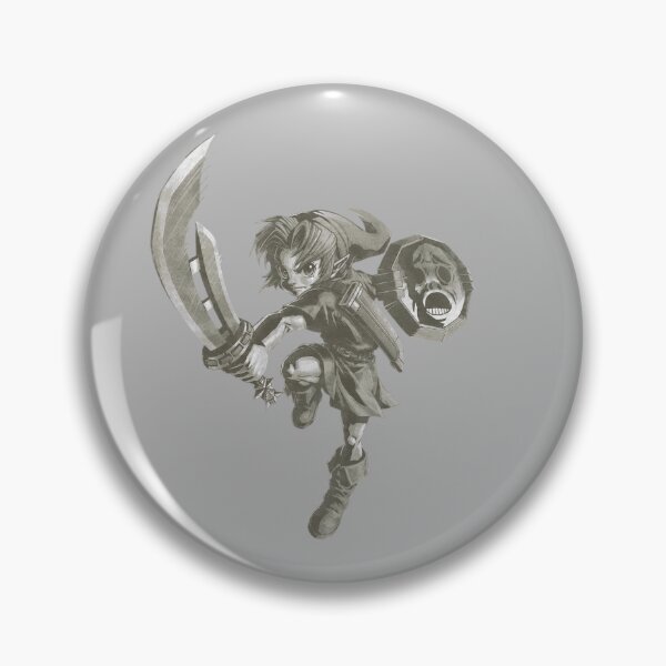 Item preview, Link Hero of Time | Zelda Majora’s Mask Vintage Monochrome Art designed and sold by ZOHRR.