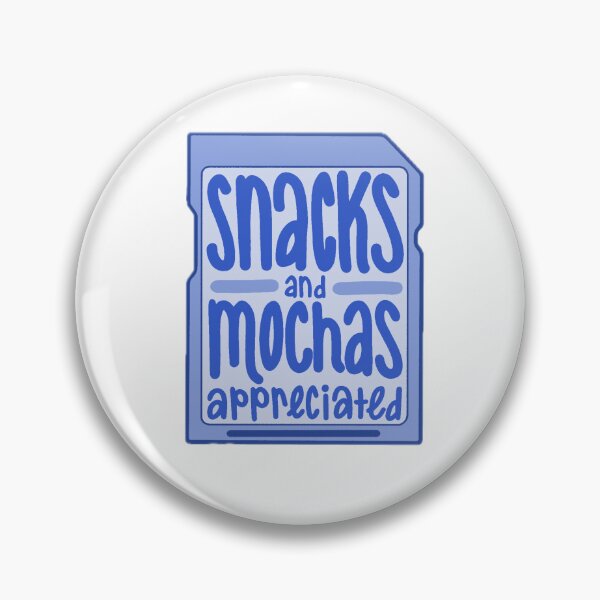 Item preview, snacks and mochas SD Card denim blue designed and sold by carbocreates.