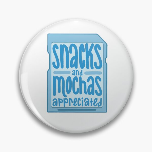 Item preview, snacks and mochas SD Card sky blue designed and sold by carbocreates.