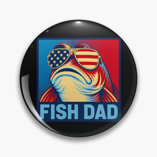 Item preview, Patriotic Fish Dad Men's Funny Fish Dad Gear designed and sold by DynamicDesign.