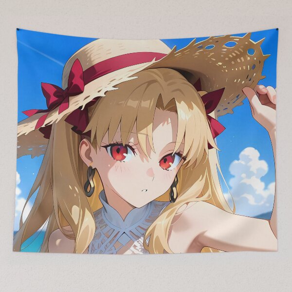 Item preview, Space Ereshkigal Fate Grand Order Straw Hat Ocean Selfie designed and sold by justnickthings.