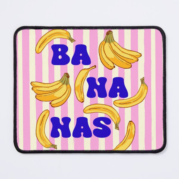 Item preview, Summer Fruit Banana in Pink Stripes Tropical Illustration designed and sold by MaiZephyr.