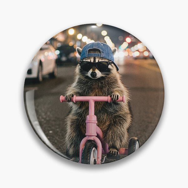 Item preview, We Ride at Dawn Funny Racoon Riding Tricycle Chaotic Meme designed and sold by OMITTEROMINOUS.