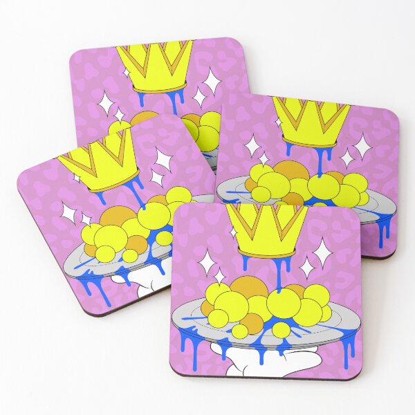 Item preview, Cartoon Golden Crown And Bubble Platter Illustration designed and sold by Lexkon Liu's art.