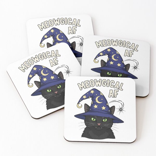 Item preview, Meowgical AF Black Cat Wizard Magic Hat designed and sold by Amir Faysal.