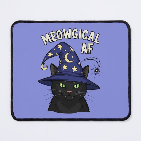 Item preview, Meowgical AF Black Cat Wizard Magic Hat designed and sold by Amir Faysal.