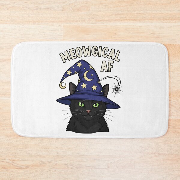 Item preview, Meowgical AF Black Cat Wizard Magic Hat designed and sold by Amir Faysal.