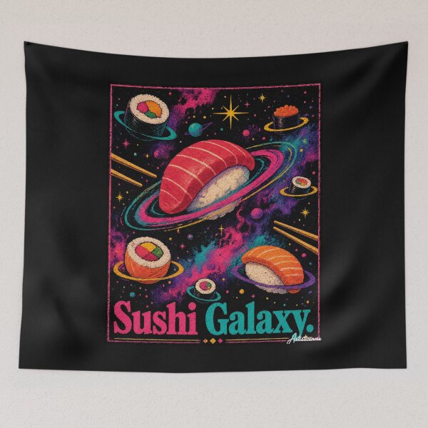 Item preview, Sushi Galaxy Pop Art Space Adventure designed and sold by Artisticanvas.