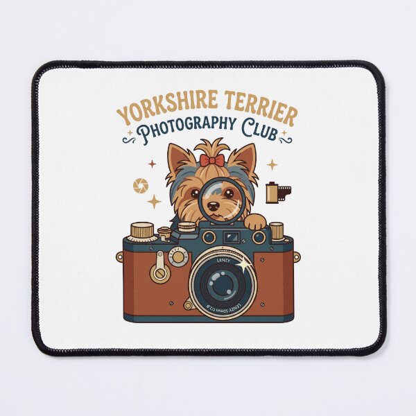 Item preview, Yorkshire Terrier Photography Club Retro Camera Shutter designed and sold by PictoVibe.