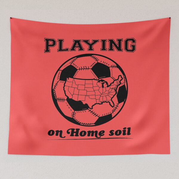 Item preview, Playing on Home Soil — USA Map Soccer Ball Graphic T-Shirt | World Cup 2026 American Soccer Gift designed and sold by ArtofDari.