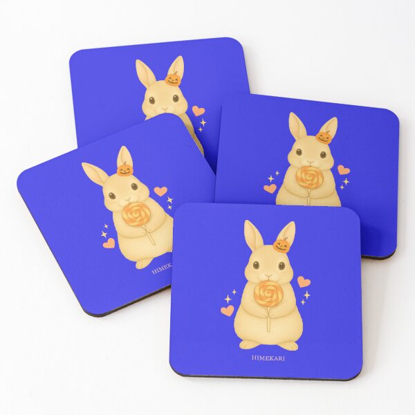 Item preview, Halloween Bunny with Lollipop – Solid Blue designed and sold by HIMEKARI.