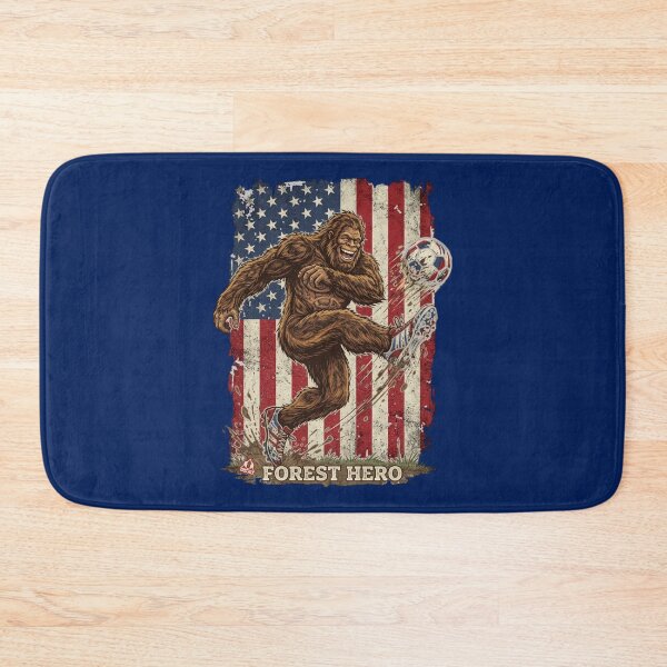 Item preview, Forest Hero Bigfoot Soccer USA Flag Funny Sports designed and sold by ej-sulu.