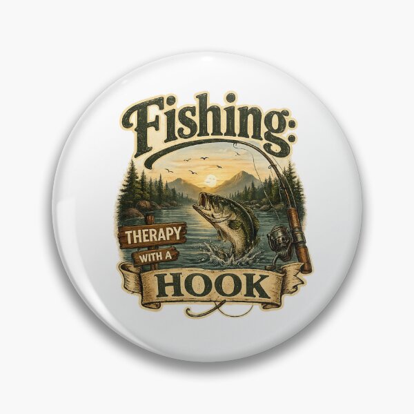 Item preview, Fishing: Therapy With a Hook Vintage Tee designed and sold by Lunaraluxy.