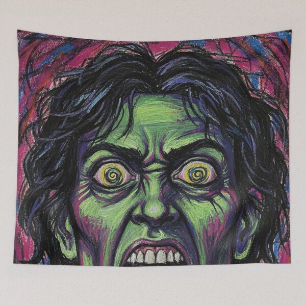 Item preview, Mutant Scream | Expressionist Horror Portrait designed and sold by HeyHas.