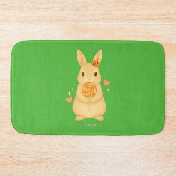 Item preview, Halloween Bunny with Lollipop – Solid Green designed and sold by HIMEKARI.