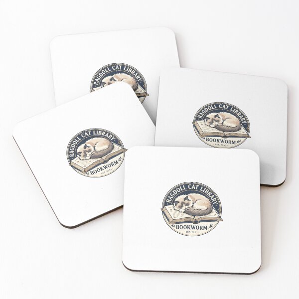 Item preview, Ragdoll Cat Library Bookworm Reading Novel designed and sold by PictoVibe.