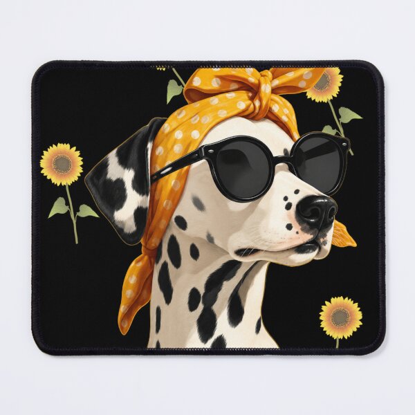 Item preview, Cool Dalmatian with Sunglasses and Polka Dot Bandana - Retro Dog Art designed and sold by PrintAura15.