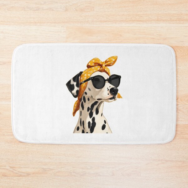 Item preview, Cool Dalmatian with Sunglasses and Polka Dot Bandana - Retro Dog Art designed and sold by PrintAura15.