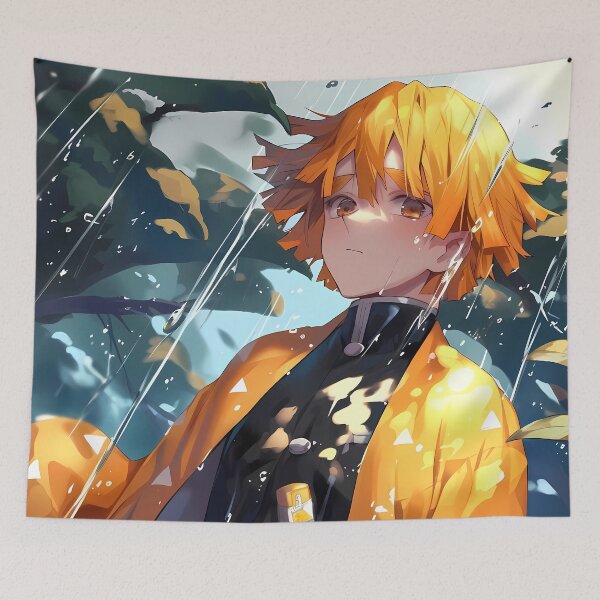 Item preview, Zenitsu Agatsuma Demon Slayer Rainy Forest Daylight Calm designed and sold by MicaheHaffner.
