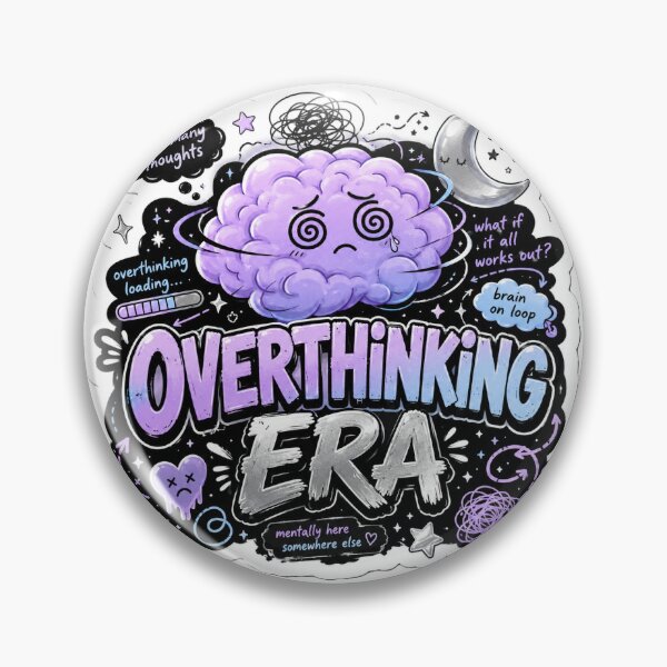 Item preview, Overthinking Era Anxiety Mood Sticker designed and sold by rockysupertramp.