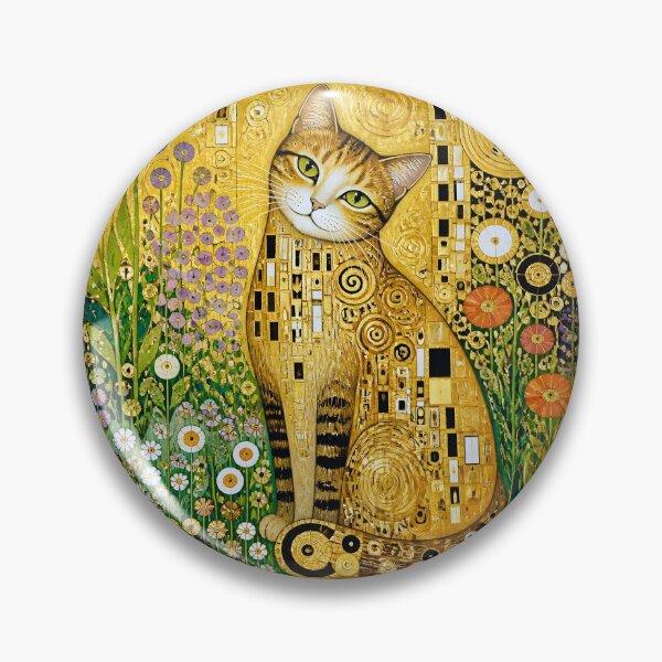 Item preview, Klimt Cat in Flower Garden designed and sold by Vicky Brago-Mitchell®.