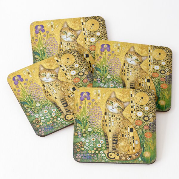 Item preview, Klimt Cat in Flower Garden designed and sold by Vicky Brago-Mitchell®.