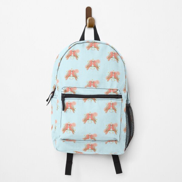 Item preview, Galah (Pink Cockatoo) with Flowers - Solid Blue designed and sold by HIMEKARI.