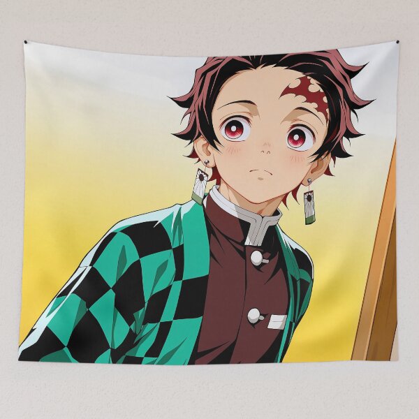 Item preview, Tanjiro Kamado Demon Slayer Soft Blush Cozy Indoors Sunset designed and sold by MicaheHaffner.