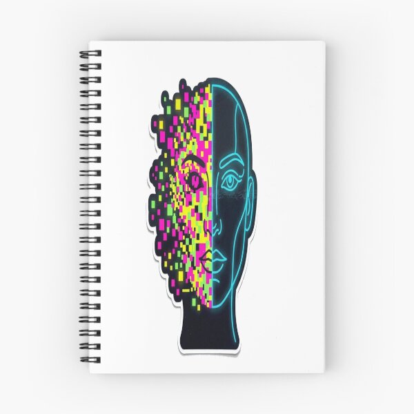 Item preview, Adversarial AI Blindspot | Cyberpunk Glitch Minimal Line Art Sticker designed and sold by YourVibeMerch.