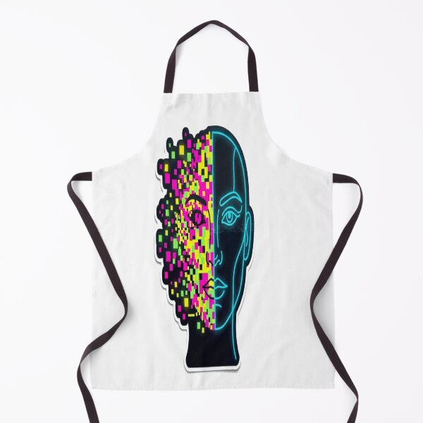 Item preview, Adversarial AI Blindspot | Cyberpunk Glitch Minimal Line Art Sticker designed and sold by YourVibeMerch.