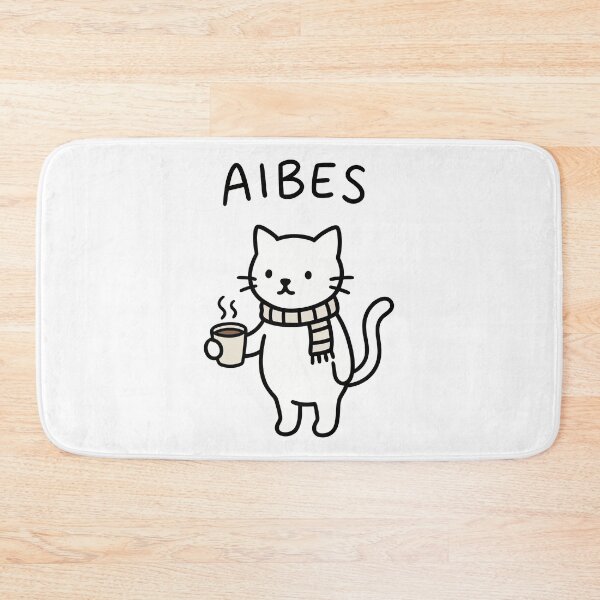 Item preview, Cozy White Cat Drinking Hot Coffee Scarf designed and sold by Amir Faysal.