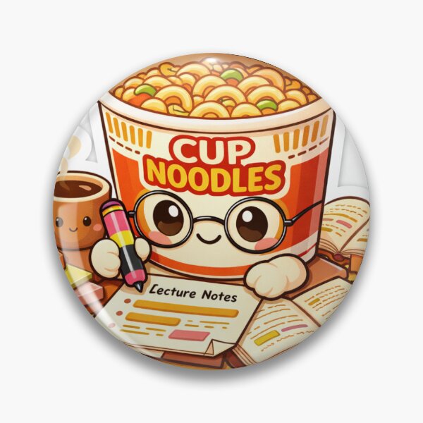 Item preview, Instant Noodles Sticker Kawaii College Study Aesthetic for Students & Late Night Learners designed and sold by CutePrintCorner.