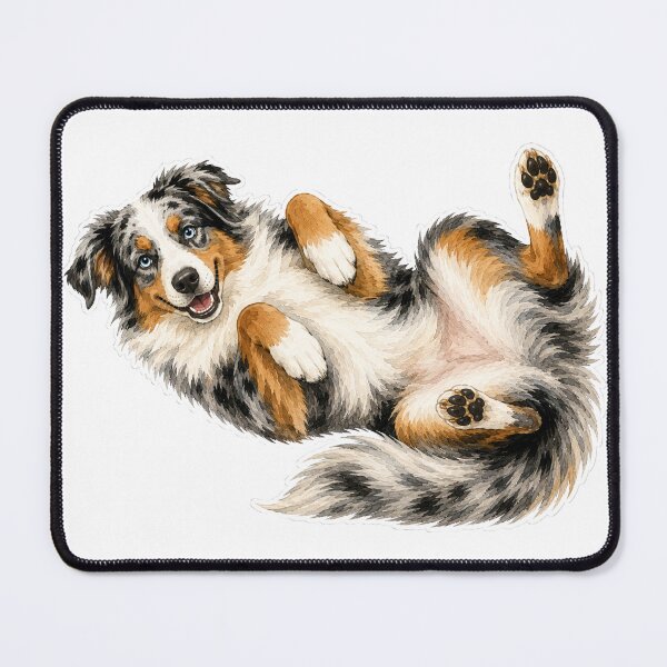 Item preview, Australian Shepherd Belly Up  designed and sold by RealEqEdit.