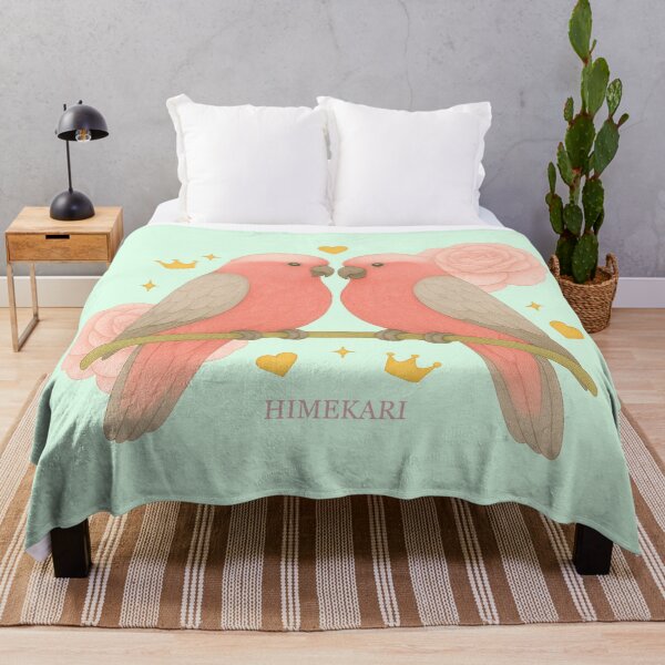 Item preview, Galah (Pink Cockatoo) with Flowers - Solid Mint designed and sold by HIMEKARI.
