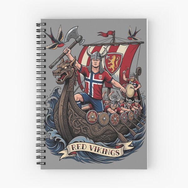 Item preview, Red Vikings Traditional Tattoo designed and sold by Fictional Ink Society.